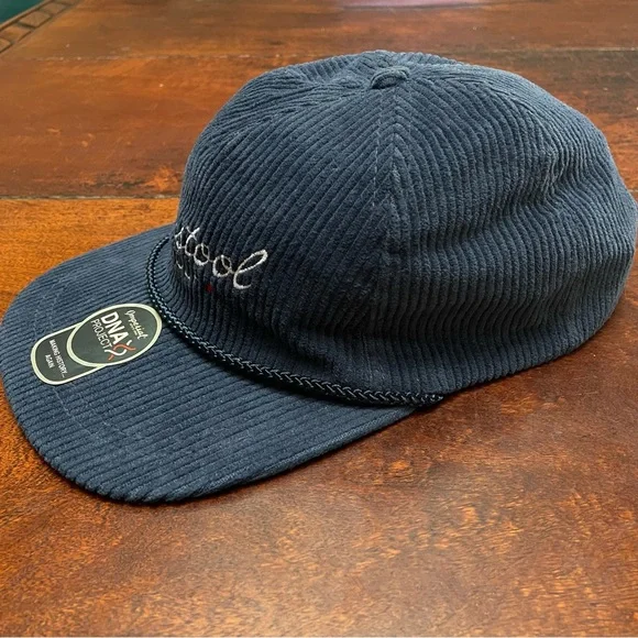 Blue Ribbed Corded Barstool Golf Adjustable Strap/Buckle Cap - Picture 5 of 11